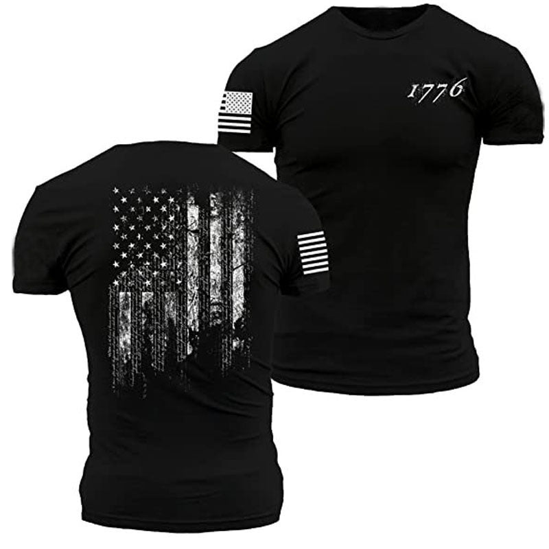 American Acid 1776 Us Flag Men Clothing T-Shirt Funny Whiske